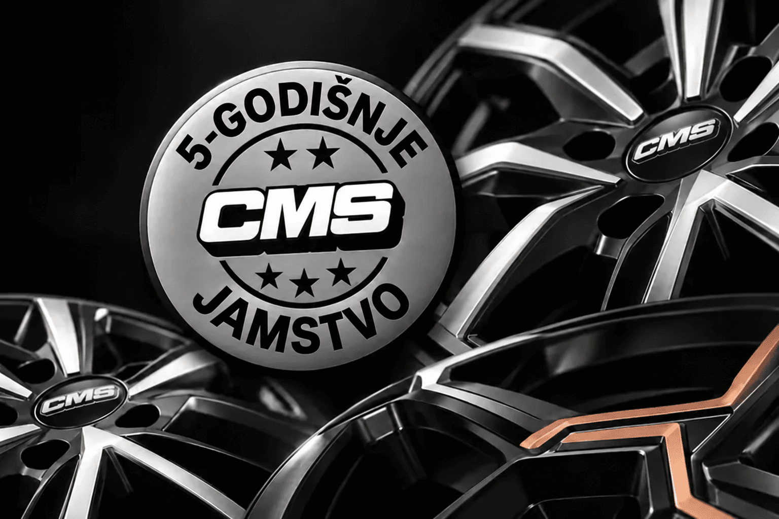 CMS aluminijski naplatci s oznakom 5-godišnjeg jamstva